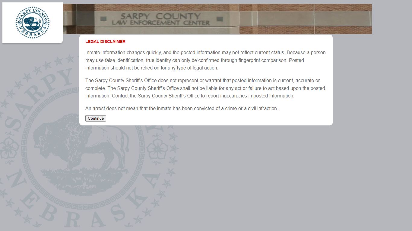 Inmate Bookings - apps.sarpy.gov